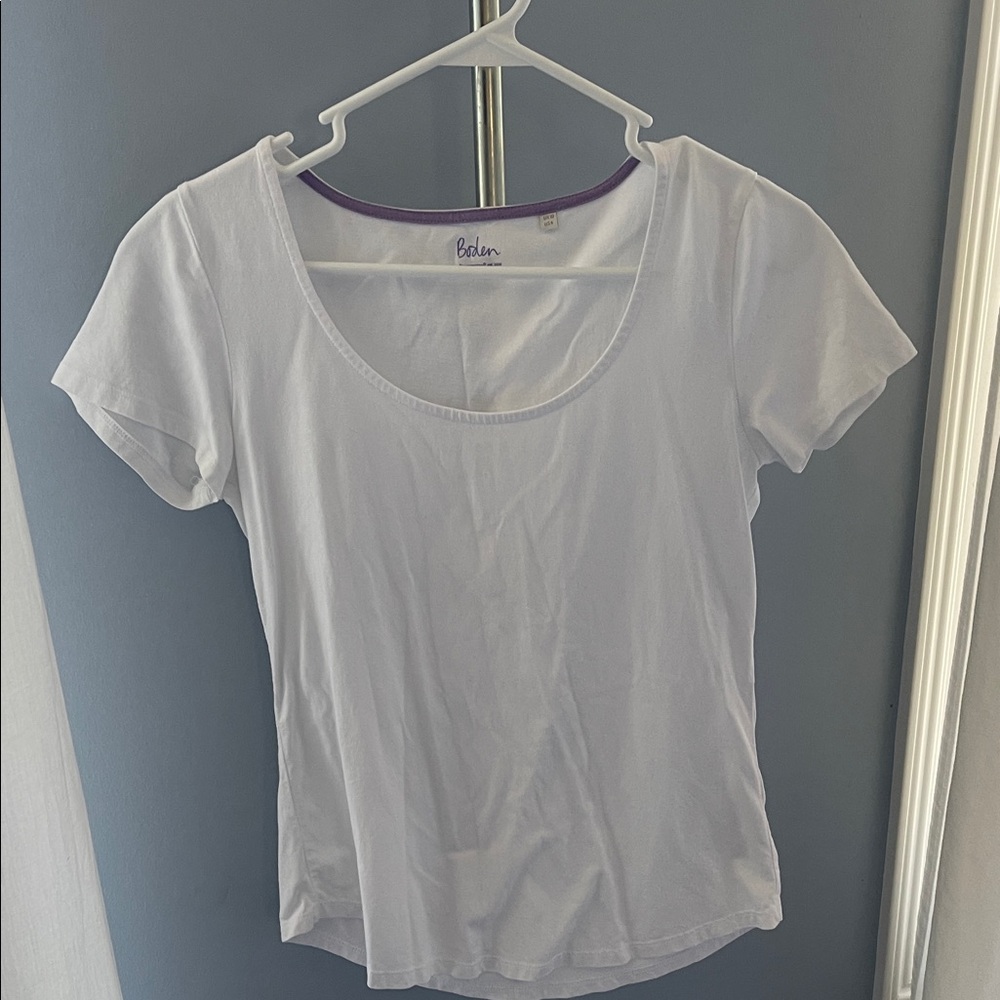 Boden White Short Sleeve Women's Tee